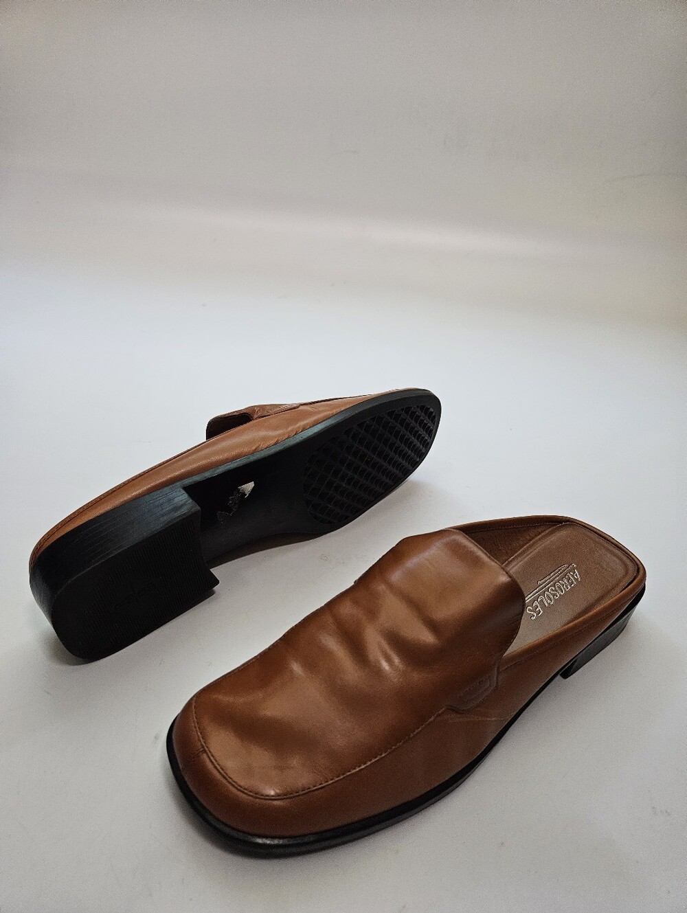 Aerosoles Closed Toes slip on Slippers Brown Sz 10